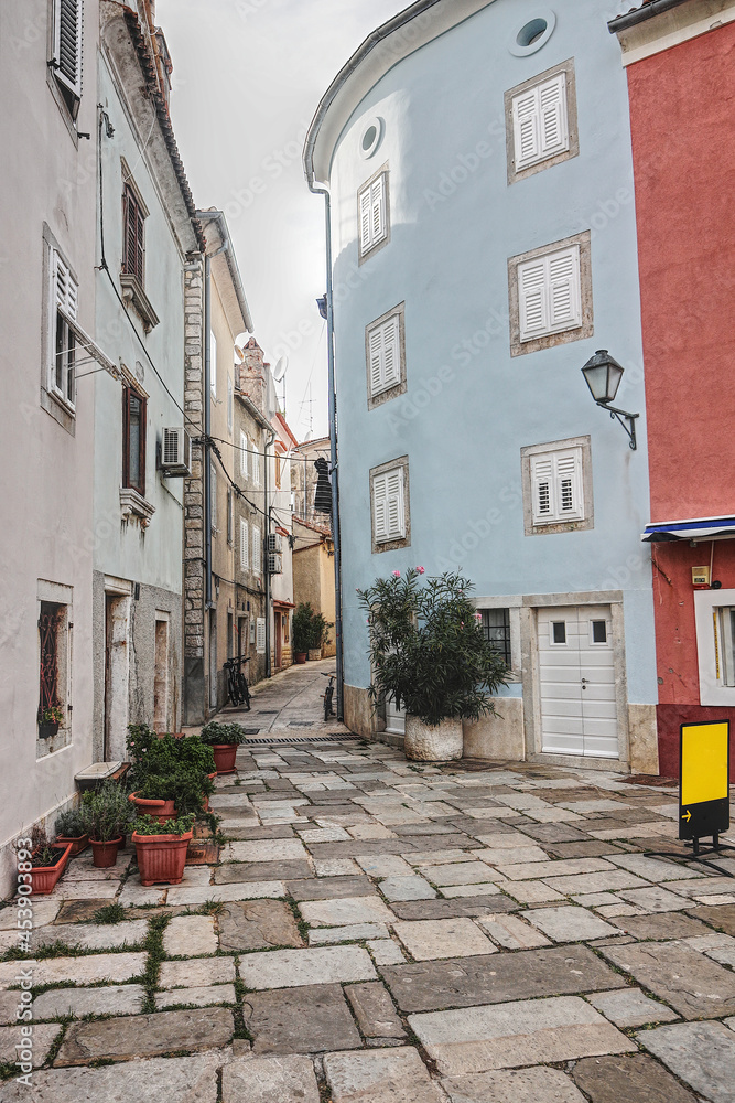 scenic view of a pathway in the city of cres in the adriatic sea