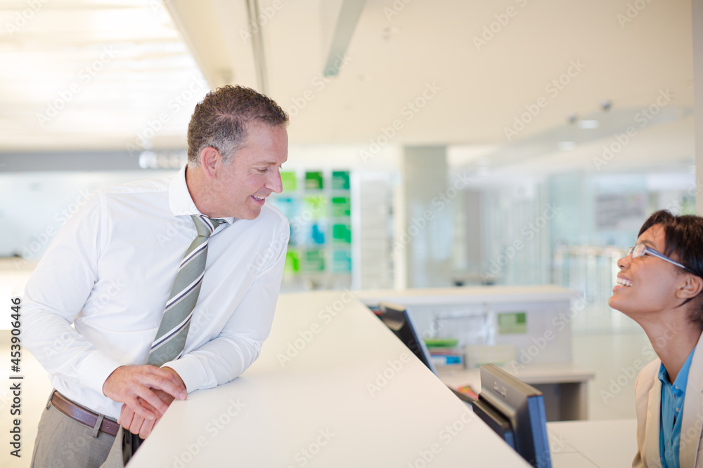 Fototapeta premium Business people talking in office