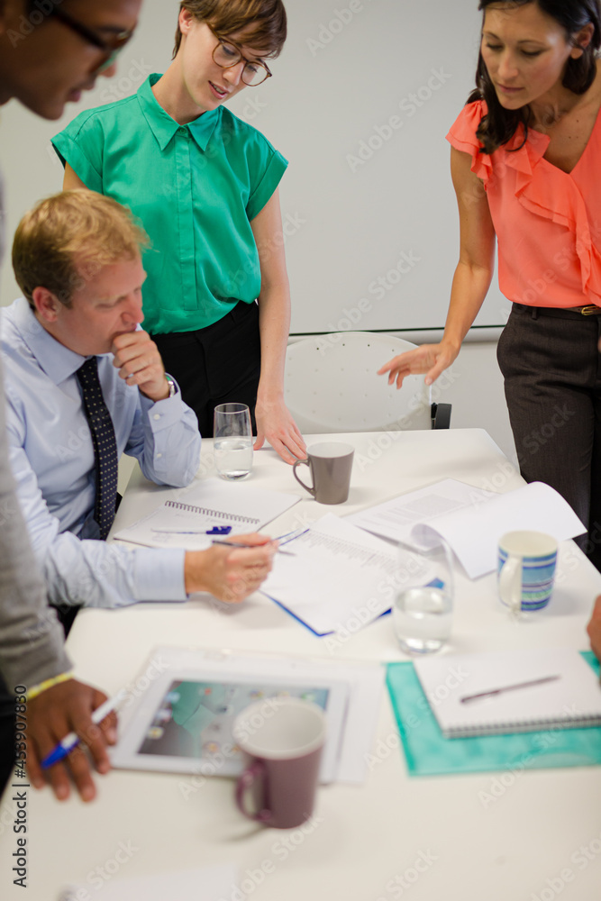 Business people talking in meeting Business people talking in meeting