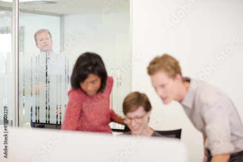 Business people talking in meeting