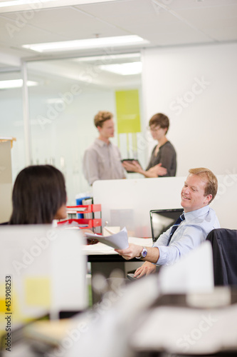 Business people talking in office