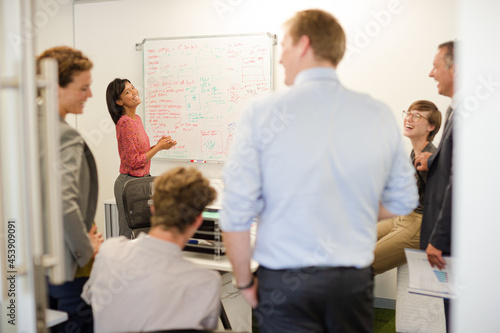 Business people talking in meeting