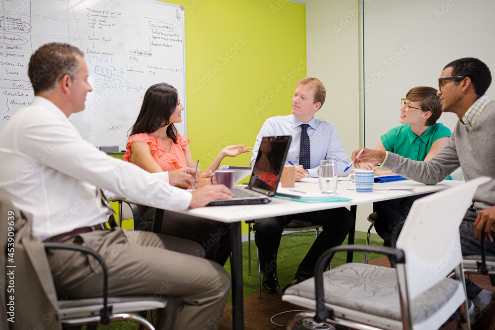 Business people talking in meeting