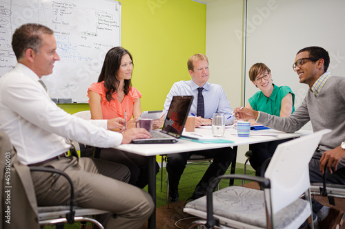 Business people talking in meeting