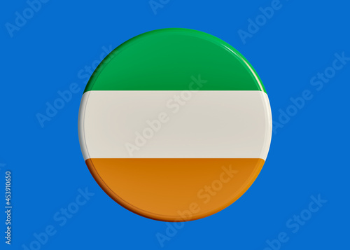 Ireland badge for election, political, social campaigns or country specific marketing activity. Badge on blue screen to cut out. Template, 3D Illustration Free Download Ireland badge for election, political, social campaigns or country specific marketing activity. Badge on blue screen to cut out. Template, 3D Illustration - GFXLoad