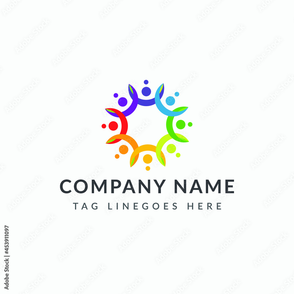 Creative logo design. People connect logo,communication logo, community Logo, social network logo vector logo template. Global Community Logo Icon Elements Template
