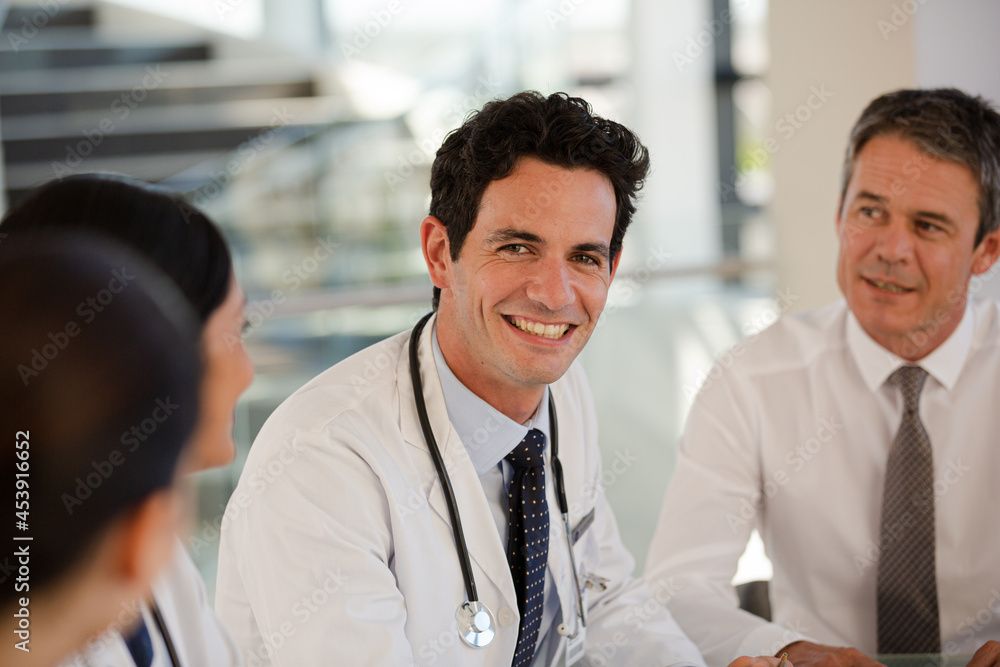 Doctors talking in meeting Doctors talking in meeting
