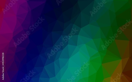 Dark Multicolor  Rainbow vector blurry triangle texture.