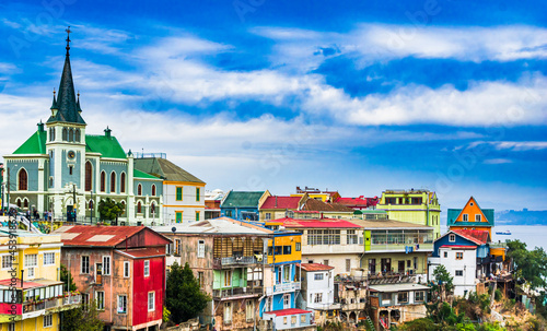 Cityscape of historical city of Valparaiso