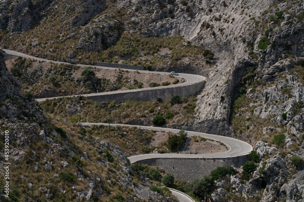 Fototapeta premium twisting and winding road serpentine