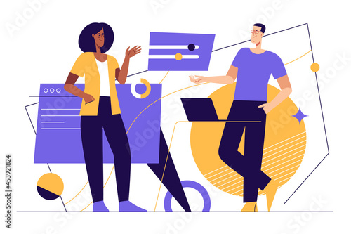 Modernt flat style outline vector illustration on the subject of media, technologies, communication. Editable stroke