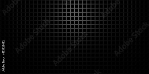 Black square holes grid grill background with light from above © Shawn Hempel