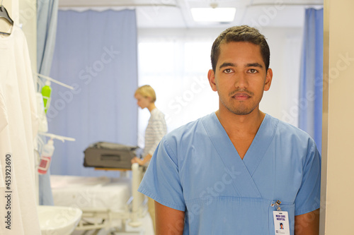 Doctor standing in hospital room