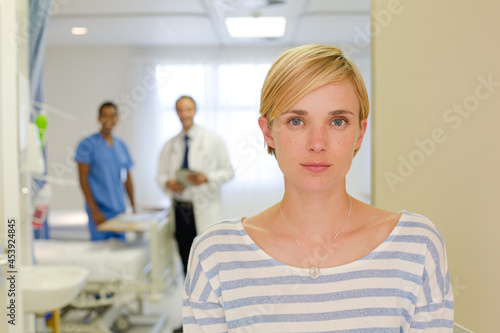 Patient leaving hospital room