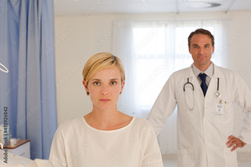 Fototapeta premium Doctor and patient in hospital room