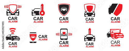 vector logo of the car alarm installation service