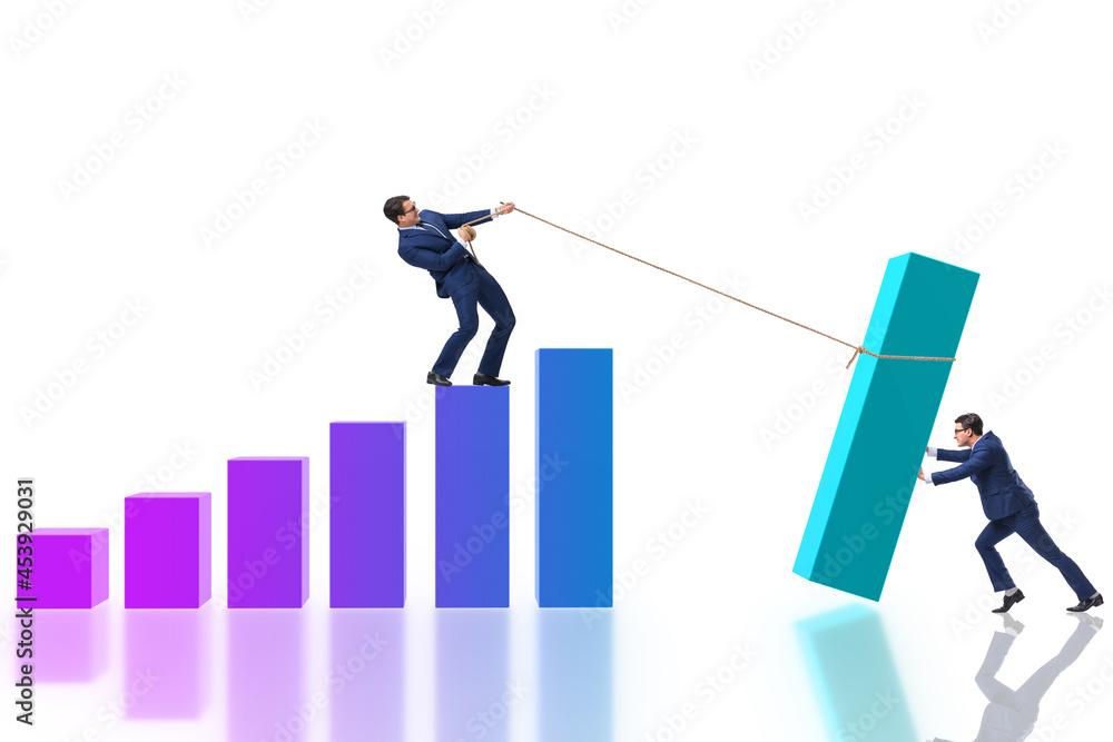 Economic growth concept with business people Economic growth concept with business people