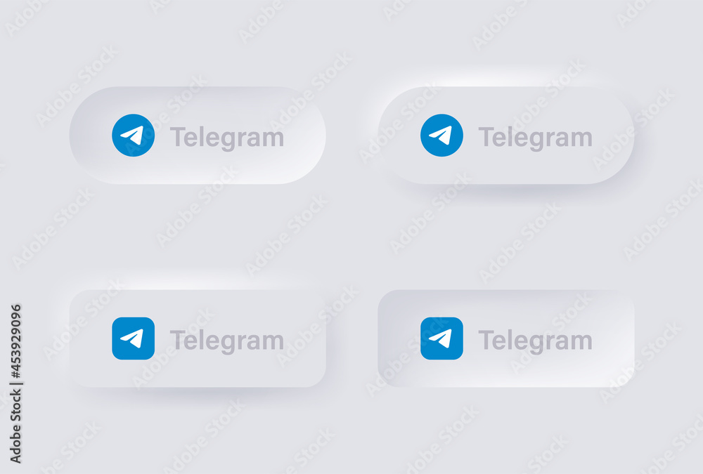 telegram logo banner for social media icons in neomorphism buttons ...