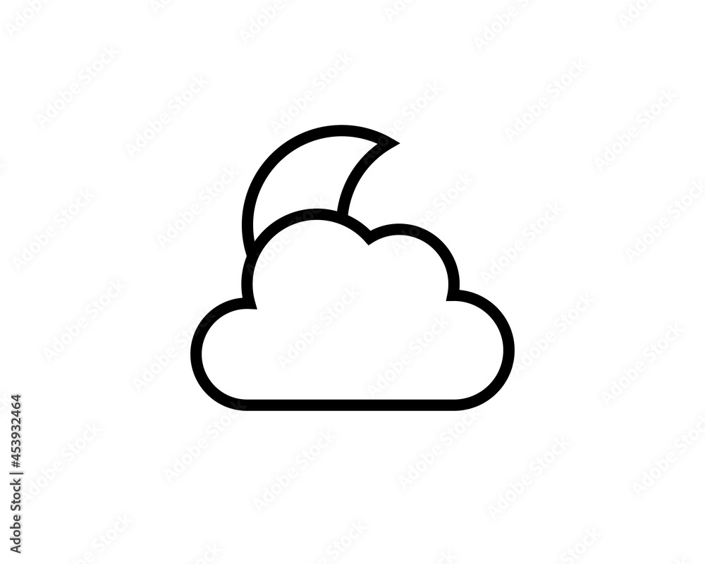 Night Icon in trendy flat style isolated on grey background. Nighttime symbol for your web site design, logo, app, UI. Vector illustration, EPS10. Night Icon in trendy flat style isolated on grey background. Nighttime symbol for your web site design, logo, app, UI. Vector illustration, EPS10.