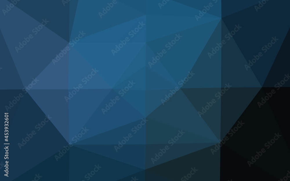 Obraz premium Dark BLUE vector triangle mosaic texture.