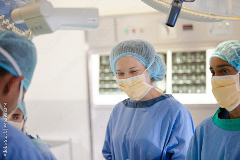 Surgeons working in operating room Surgeons working in operating room