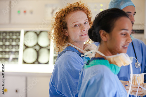 Surgeon standing in operating room