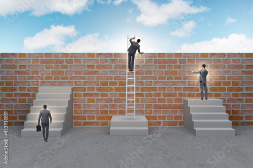 Cuadro en lienzo Concept of unfair career progression