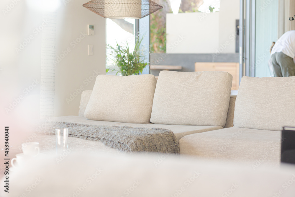 Fototapeta premium Blanket on sofa