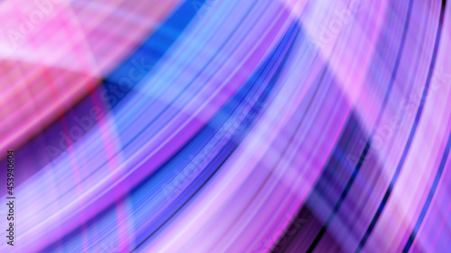 Abstract blue vector geometric horizontal background. Fluorescent plasma glow of blurry liquid forms. Neon colors. Futuristic image for music posters, banners, presentations.