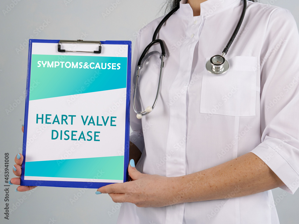 Healthcare concept about HEART VALVE DISEASE with sign on the page. Healthcare concept about HEART VALVE DISEASE with sign on the page.