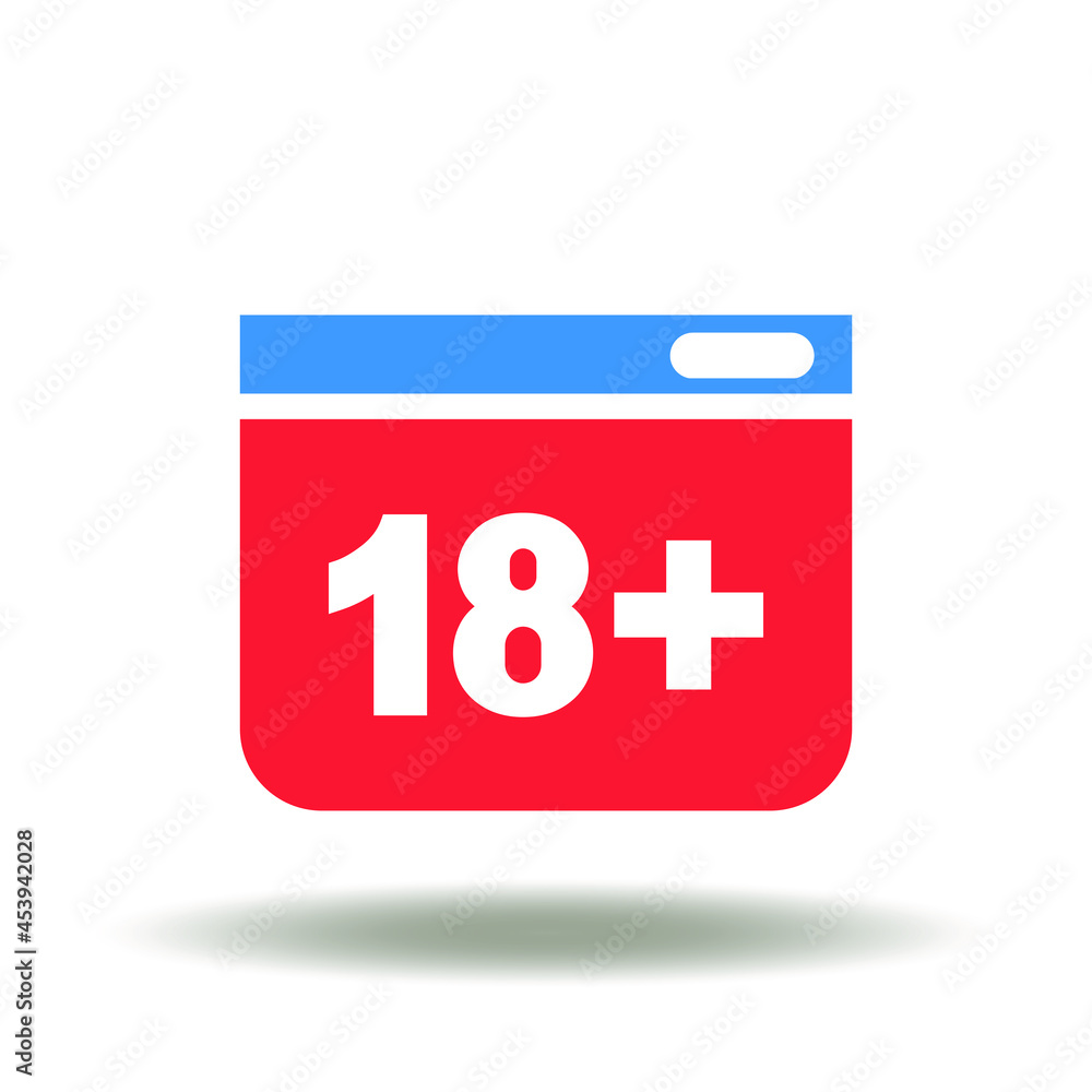 18 Age Sex - Website 18+ age limit vector illustration. PORN internet site adult only  access symbol. Warning sex internet content icon. Stock Vector | Adobe Stock