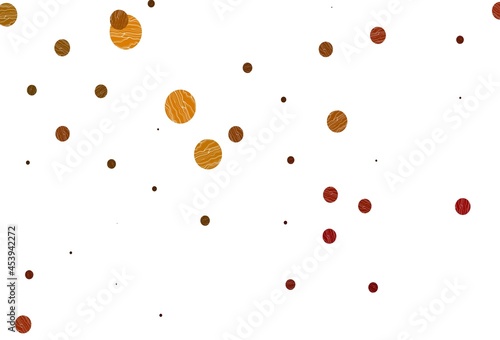 Light yellow  orange vector cover with spots.