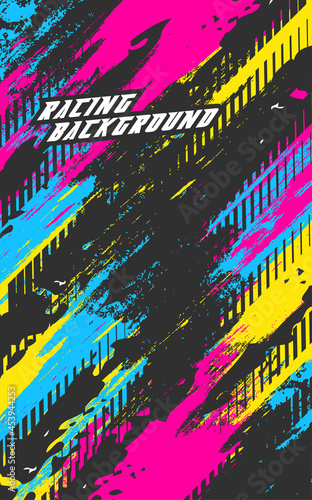 Abstract geometric backgrounds for sports and games. Abstract racing backgrounds for t-shirts, race car livery, car vinyl stickers, etc. Vector background.