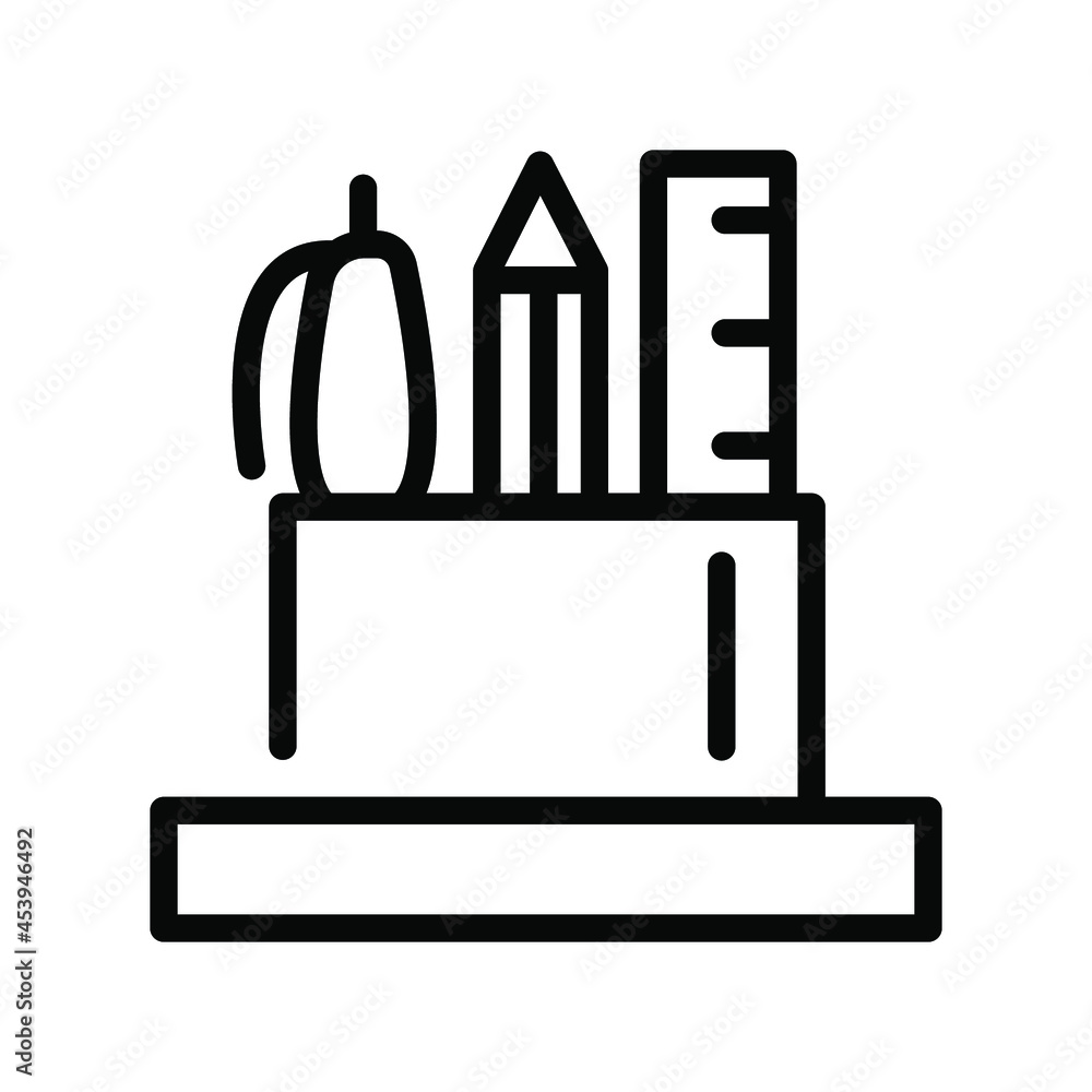Illustration Vector Graphic of Pencil Stand icon Illustration Vector Graphic of Pencil Stand icon