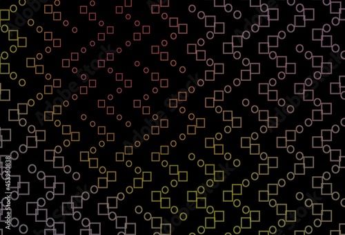Dark Pink, Yellow vector backdrop with lines, rectangles.