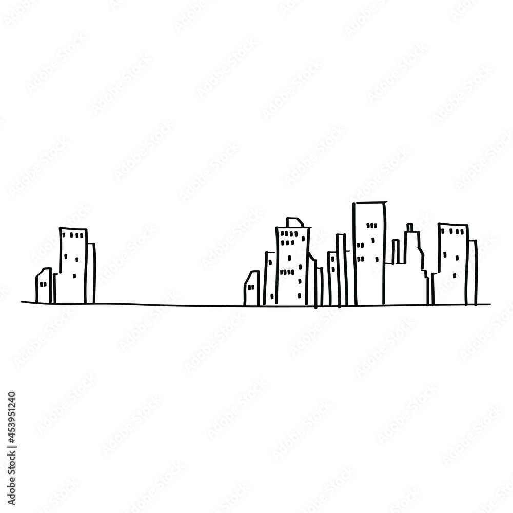 Obraz premium Building, Tower, City hand - draw