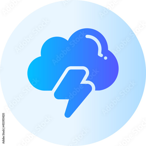 Cloud thunder gradient icon