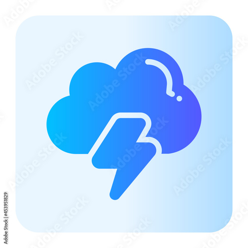Cloud thunder gradient icon