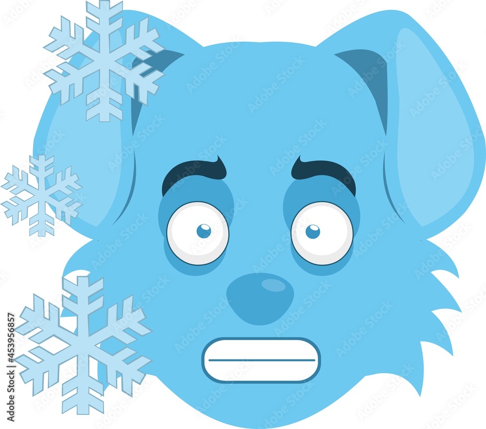 Vector emoticon illustration of the face of a frozen cartoon dog Stock Vector | Adobe Stock Vector emoticon illustration of the face of a frozen cartoon dog Stock Vector | Adobe Stock