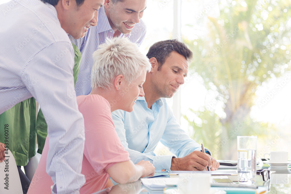 Fototapeta premium Business people working in meeting