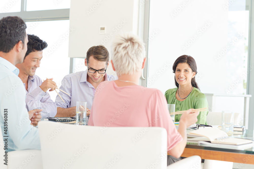 Business people talking in meeting Business people talking in meeting