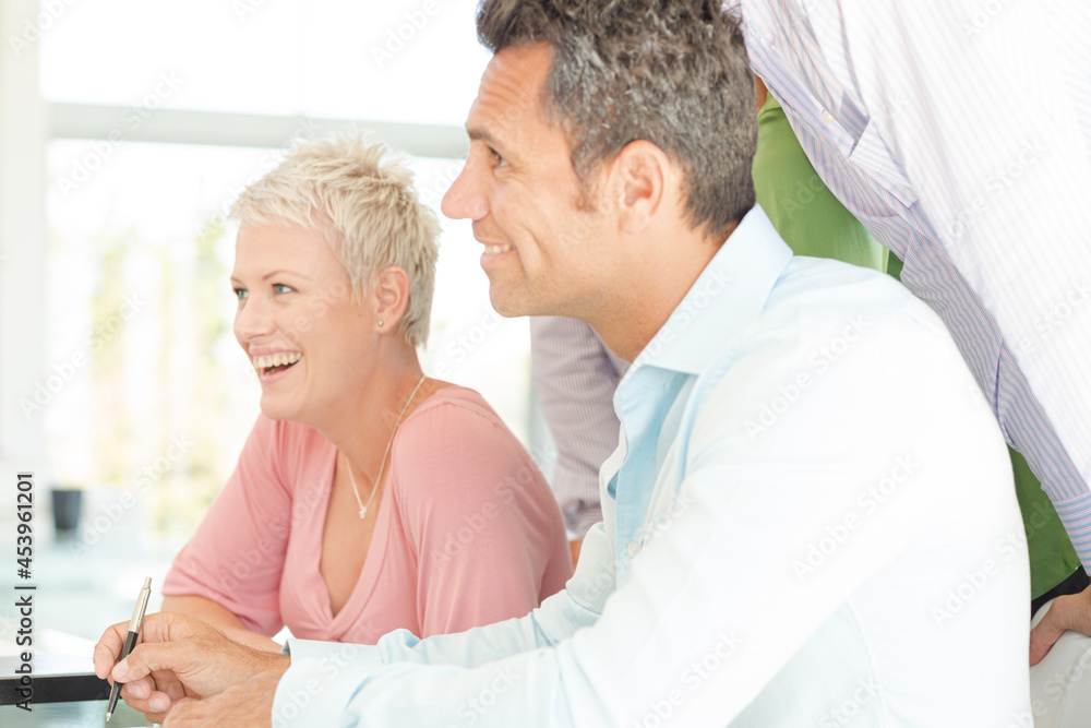 Fototapeta premium Business people talking in office