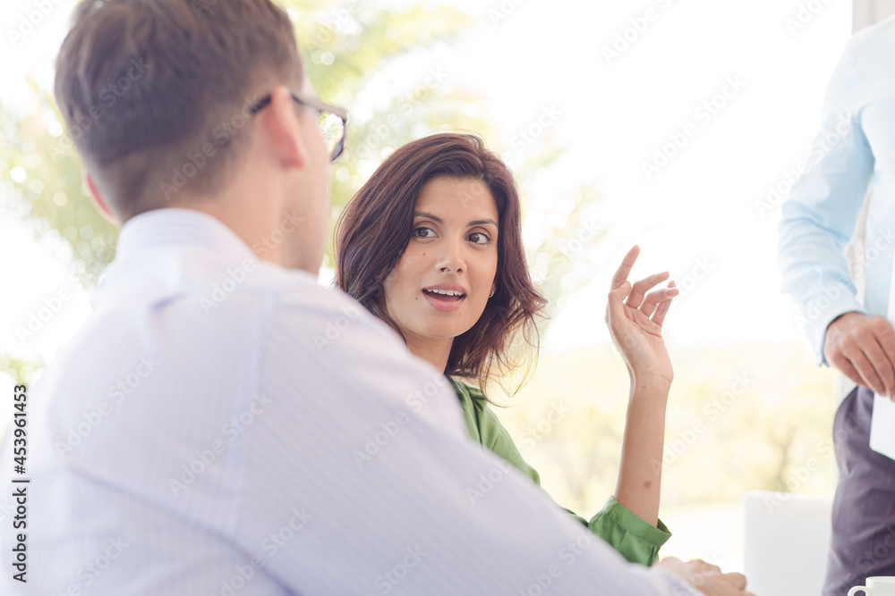 Business people talking in meeting Business people talking in meeting
