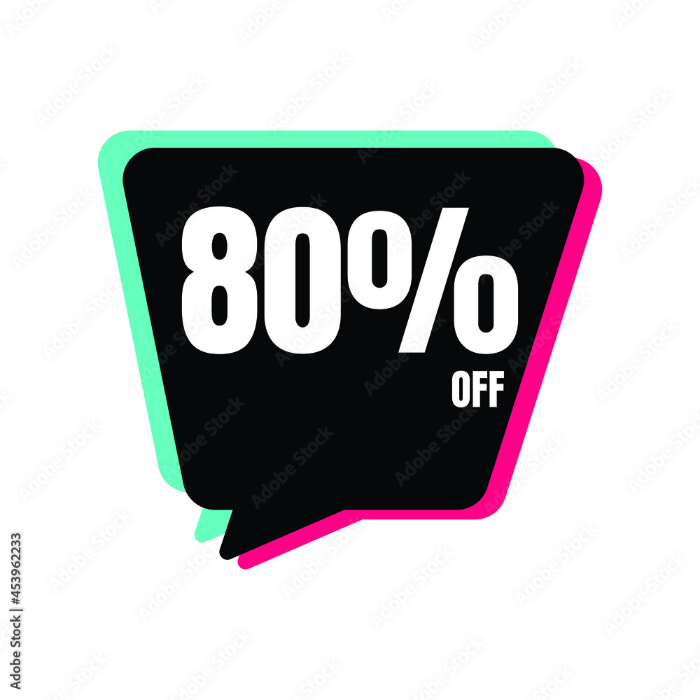 80 Percent Off, Discount Sign Banner or Poster. Special offer price signs 80 Percent Off, Discount Sign Banner or Poster. Special offer price signs