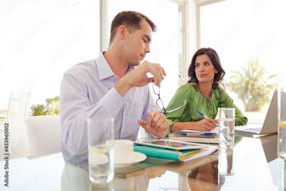 Business people talking in meeting Business people talking in meeting