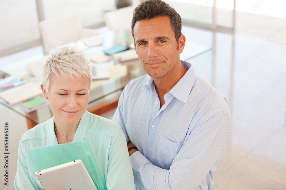 Obraz premium Business people smiling in office