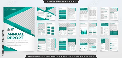 a4 business brochure layout with simple style use for corporate annual report and proposal