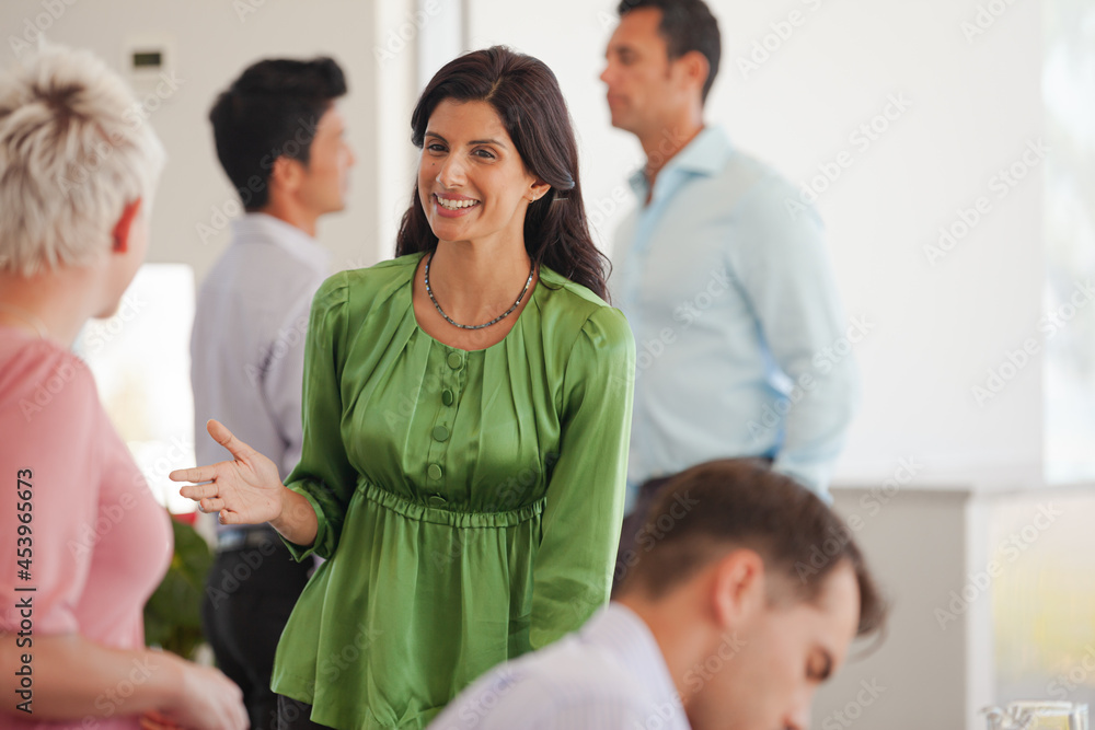Fototapeta premium Business people talking in office