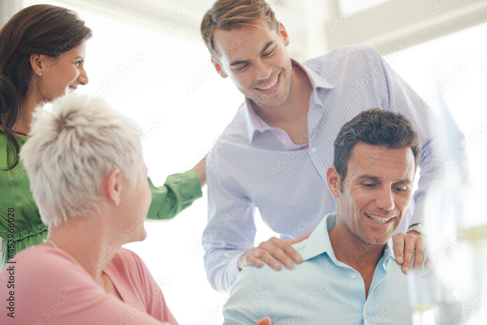 Business people talking in office Business people talking in office