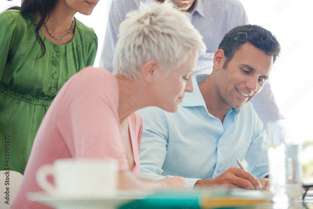 Business people talking in office Business people talking in office